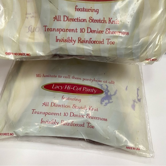 Silkies Nylons size Large Navy Blue & Taupe - Lot of 3 - Vintage - Made in USA - Picture 8 of 9